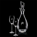 32 Oz. Juliette Crystalline Decanter w/ 2 Wine Glasses